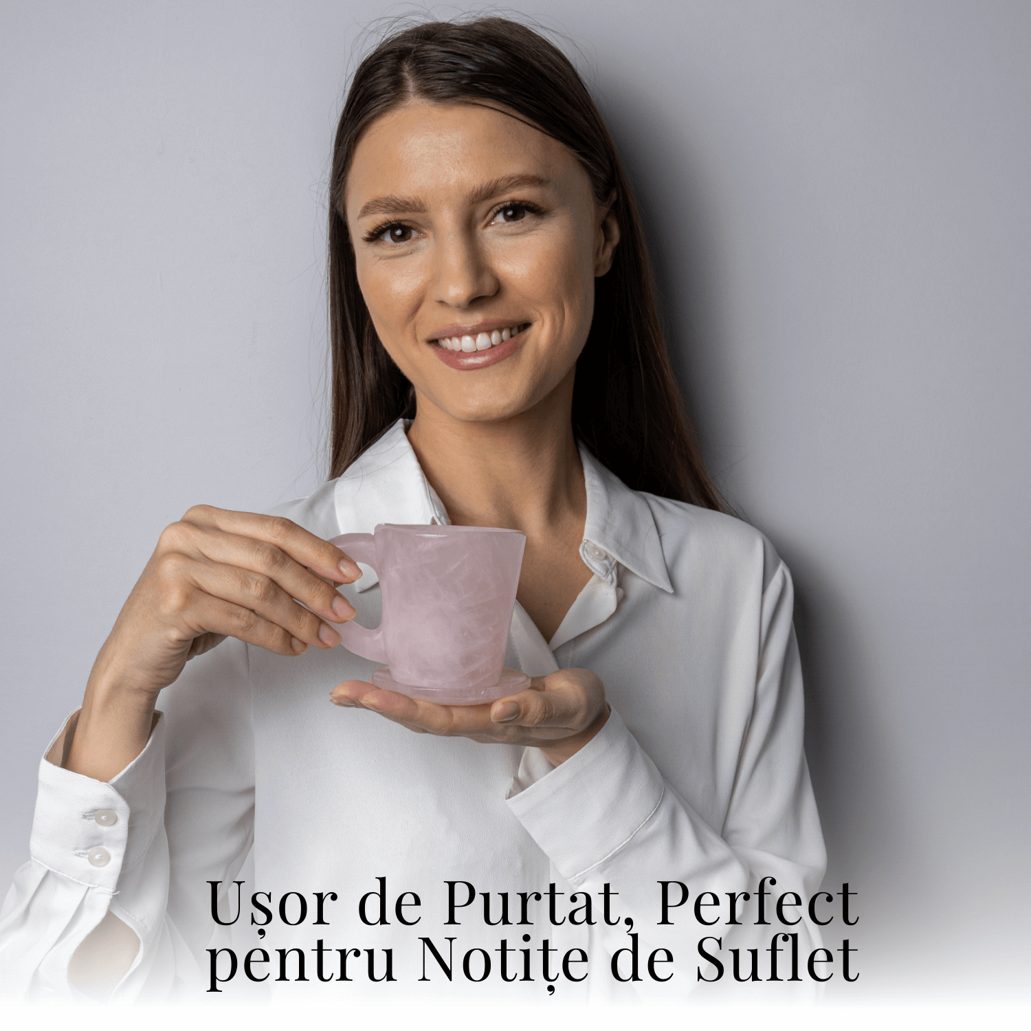 Pocalul Iubirii – Cana din Cuart Roz si Suport din Cristal