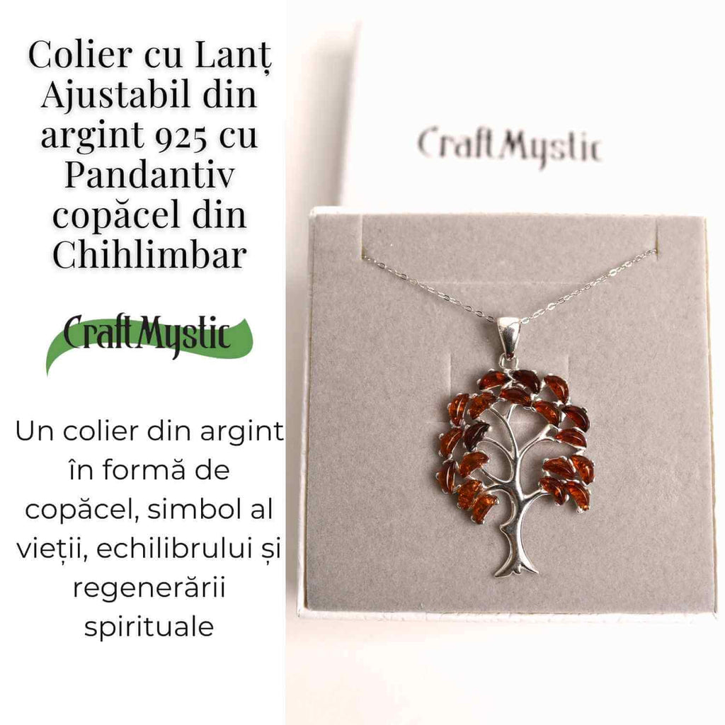 Colier argint 925 cu chihlimbar natural