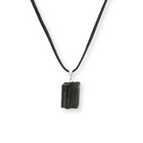 Colier Ajustabil cu Pandantiv din Turmalina Neagra Naturala 25-30mm