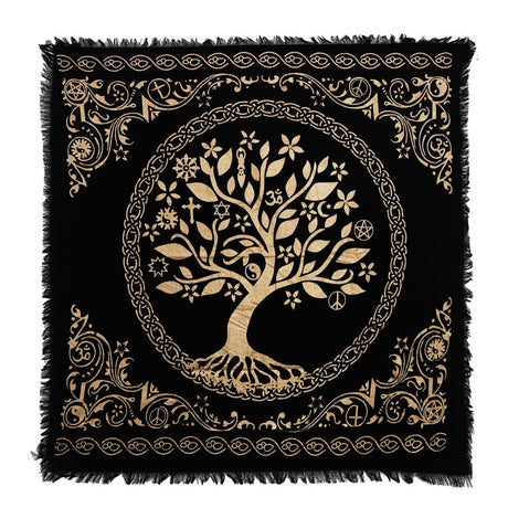 Panza Sacra pentru altar magic - Design Tree of Life Arborele Vietii - Vrajitorie Tarot Wiccani Spiritualitate - Copie - Copie