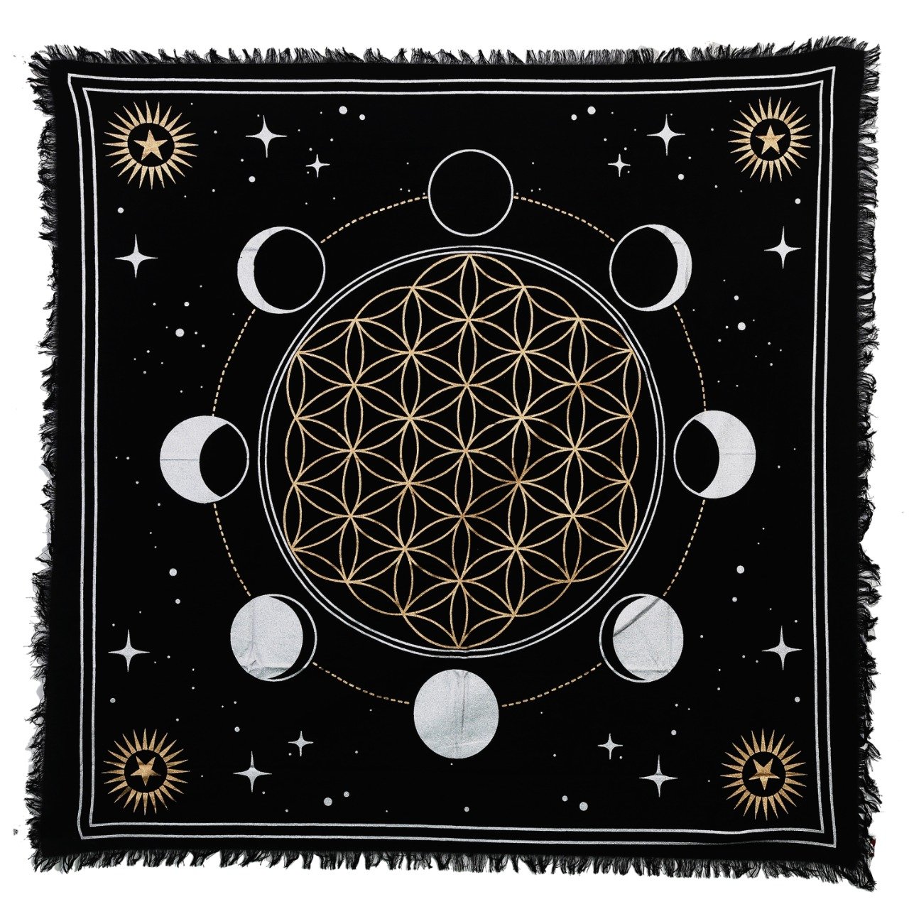 Panza Sacra pentru altar magic - Design Moon Phases - Vrajitorie Tarot Wiccani Spiritualitate - Copie