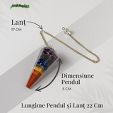 Pendul de Radiestezie cu Pietre 7 Chakre – Echilibru Energetic si Claritate