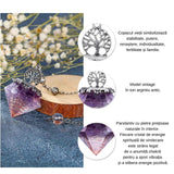 Pendul orgonic cu cristale vindecatoare 7 chakra pentru meditatie si energie pozitiva