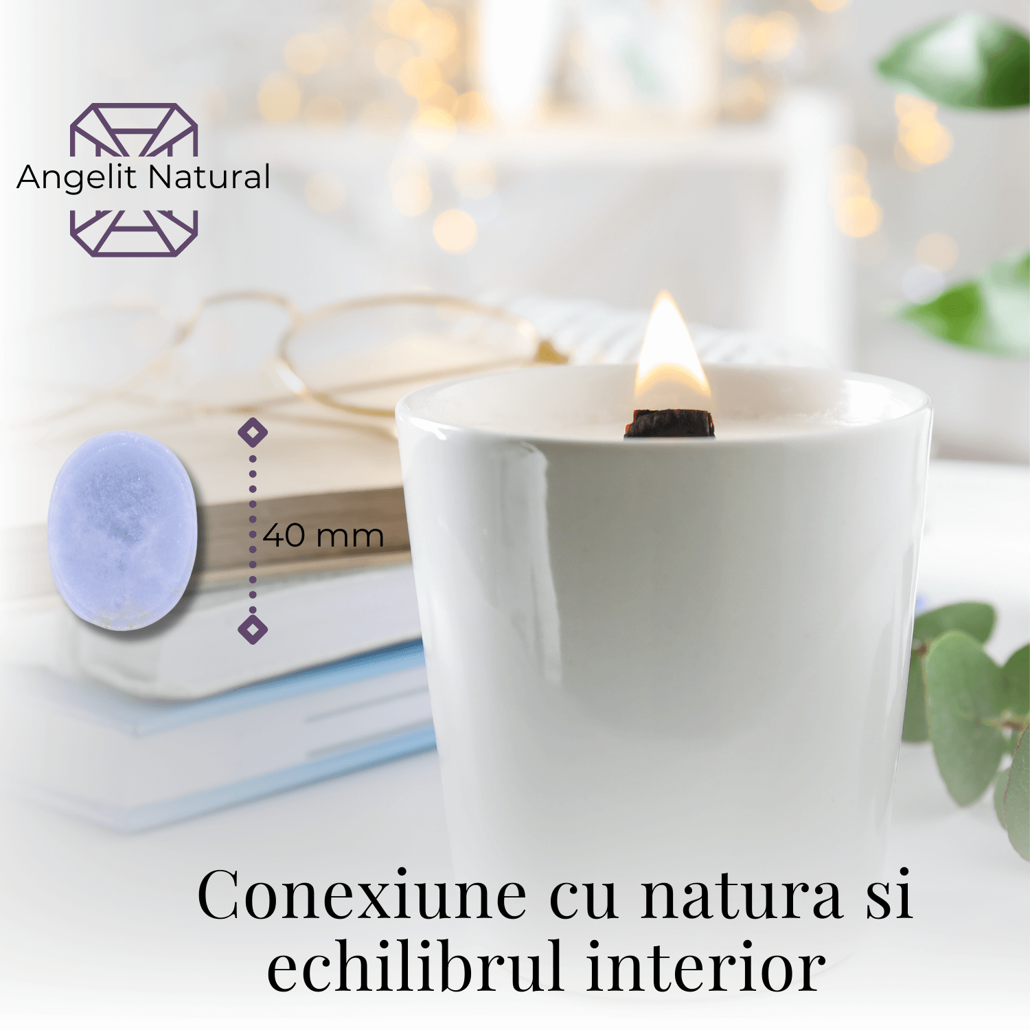 Piatra de Deget Terapeutica Angelit 4 cm