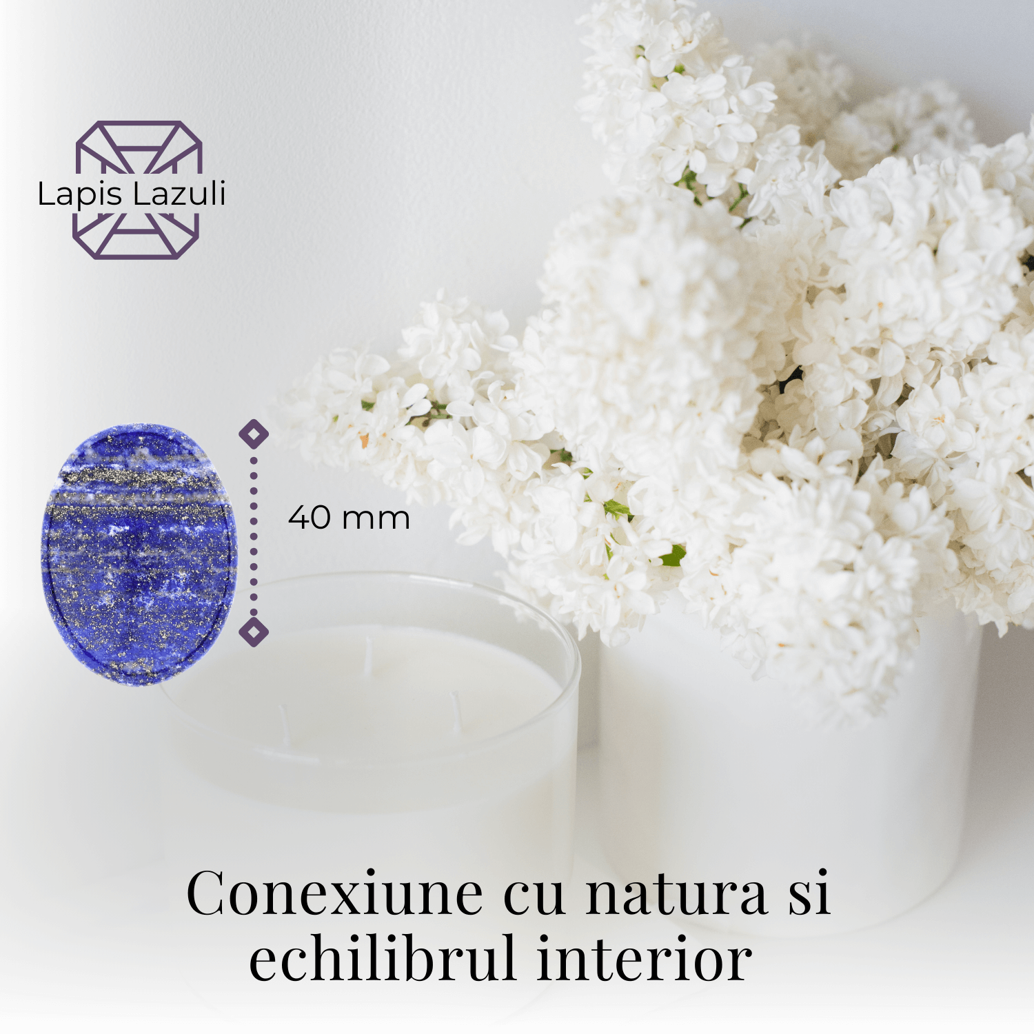 Piatra de Deget Terapeutica Lapis Lazuli 4 cm