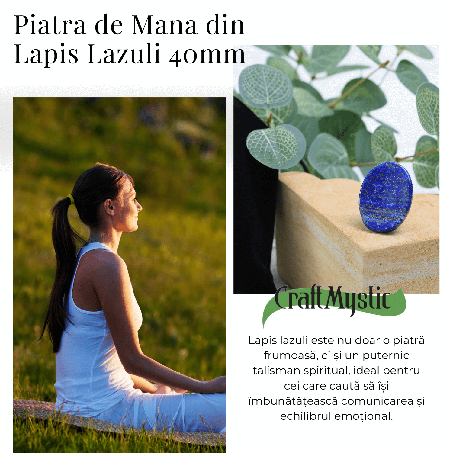 Piatra de Deget Terapeutica Lapis Lazuli 4 cm