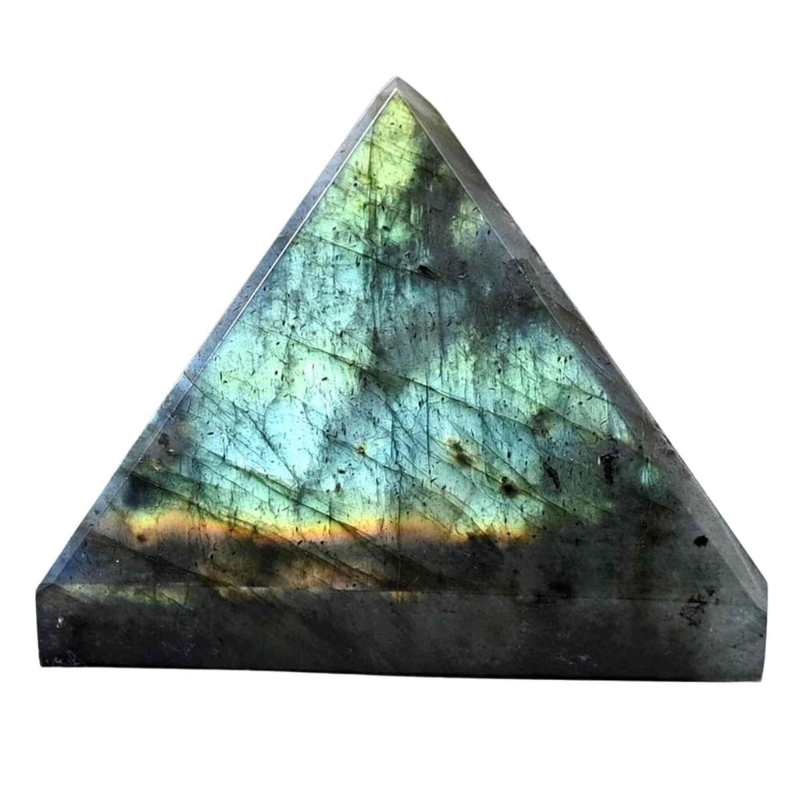 Piramida din Labradorit 8 cm 500 grame pentru Vindecare prin Cristale - Piatra Naturala pentru Meditatie, Reiki, Echilibrare Chakra si Grila de Cristale