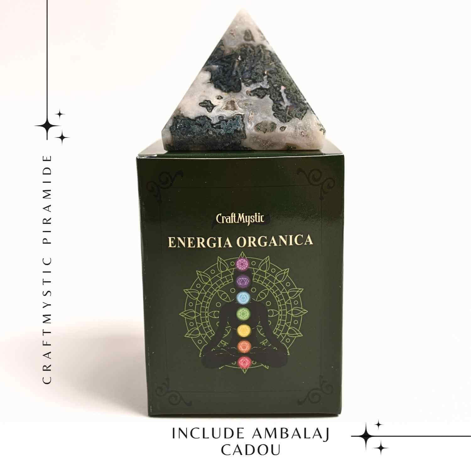 Piramida Moss Agate 55-60 mm