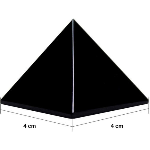 Piramida cristal negru obsidian din piatra semipretioasa naturala 4 cm – pentru protectie, integritate si energie pozitiva