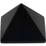Generator de energie unic din cristal natural de Obsidian Negru in forma de piramida 8 cm