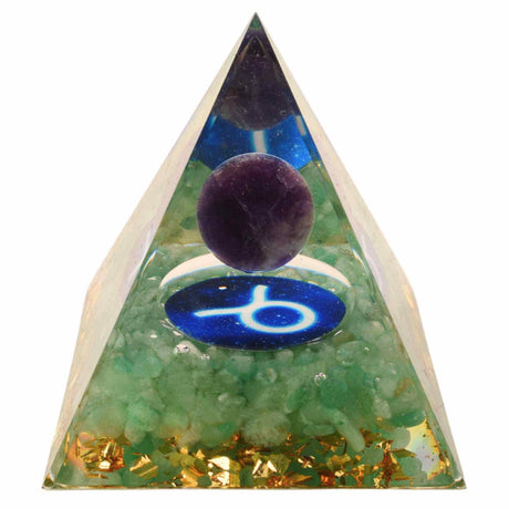 Piramida de Energie Orgonica cu Cristale de Vindecare specifice a Zodiilor pentru Relaxare, Meditatie si Ornament