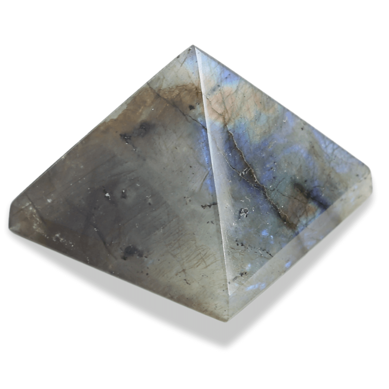 Piramida din Labradorit Sculptata Manual, 4 cm