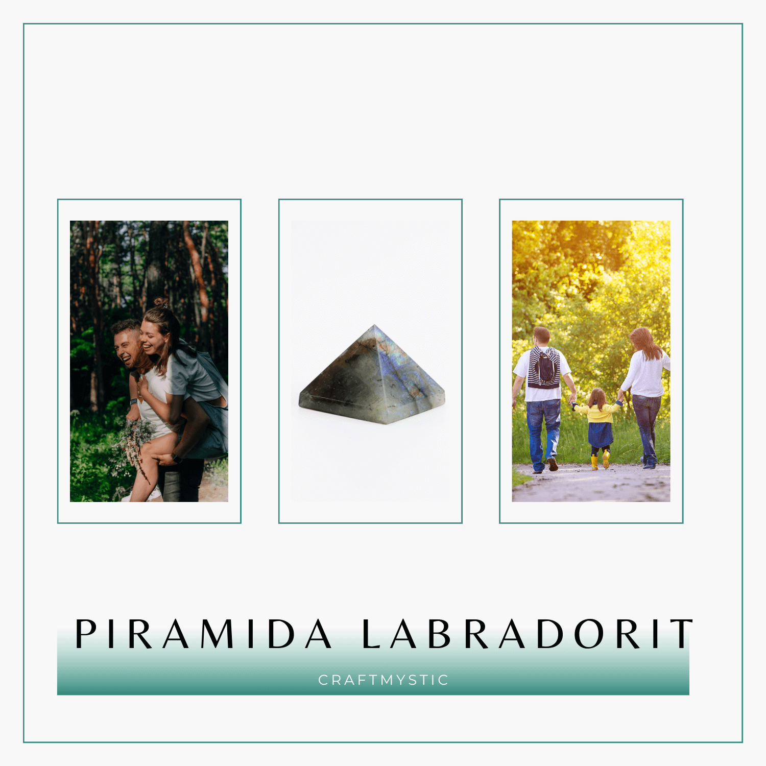 Piramida din Labradorit Sculptata Manual, 4 cm