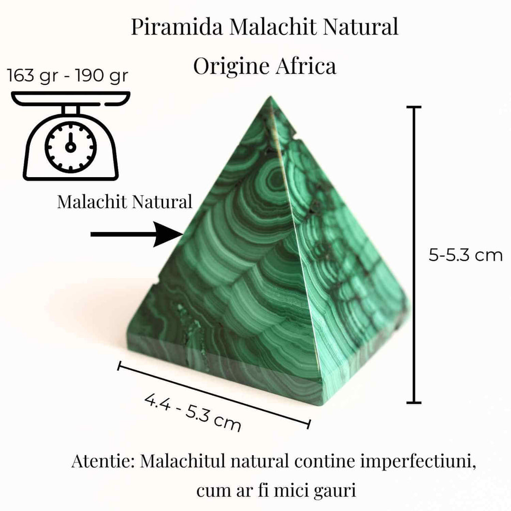Piramida Malachit natural H 5