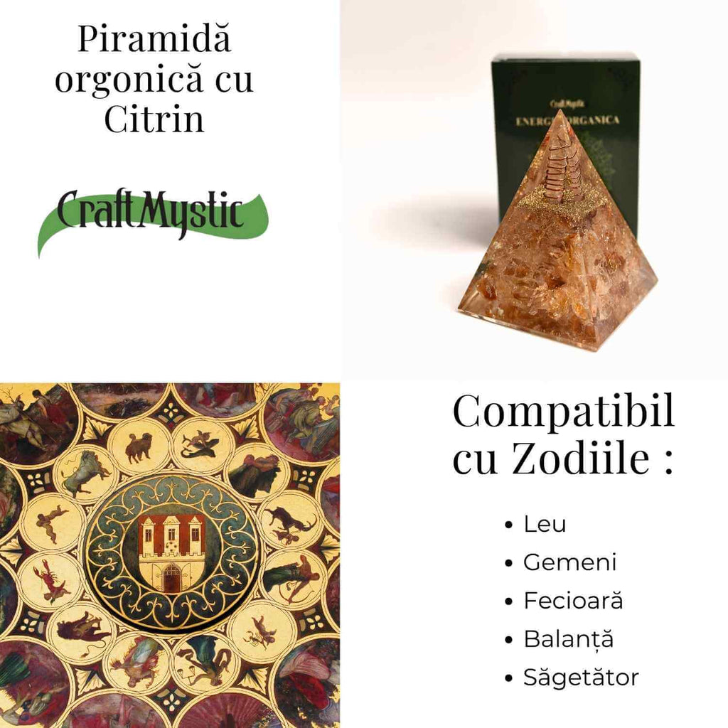 Piramida Orgonica cu Citrin Natural