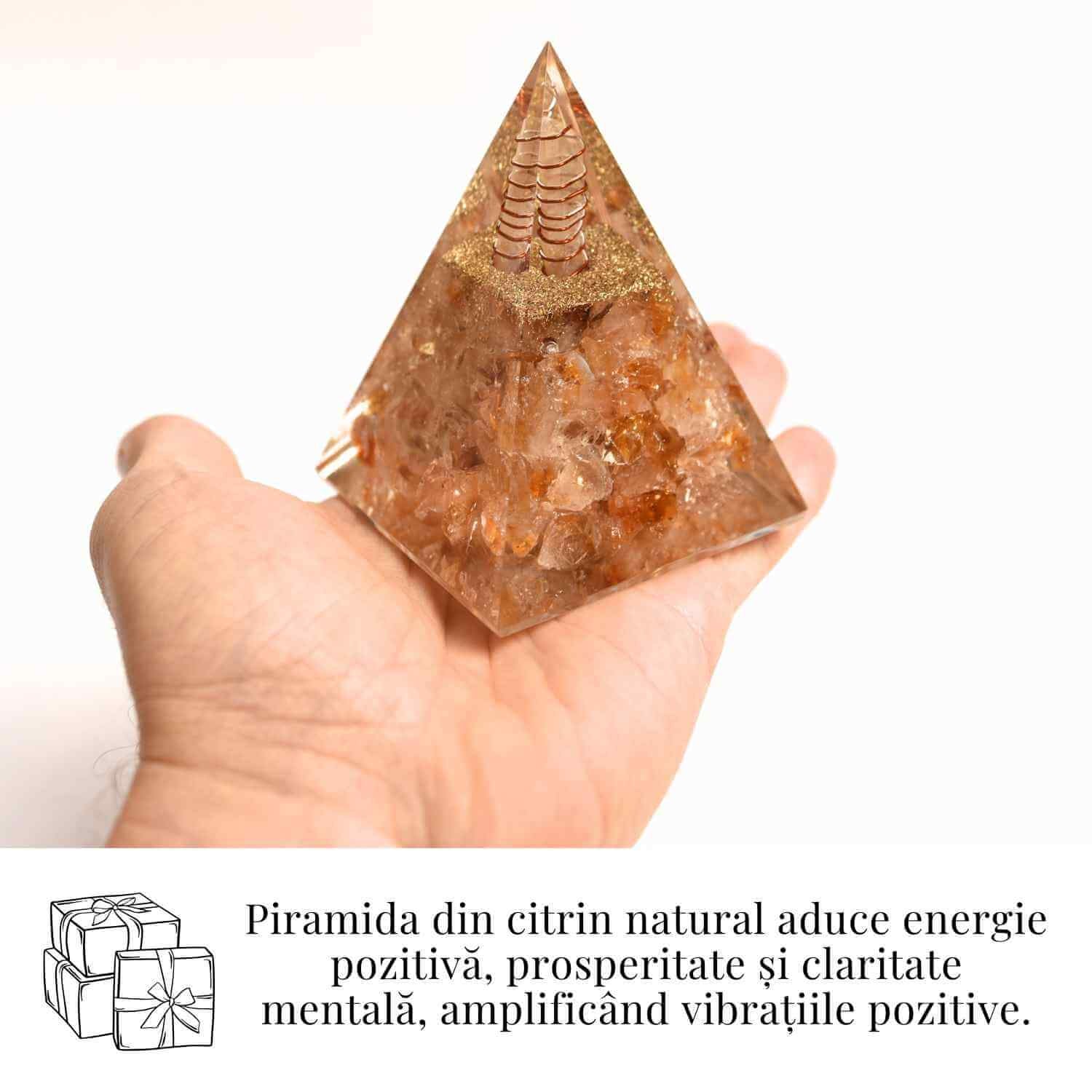 Piramida Orgonica cu Citrin Natural