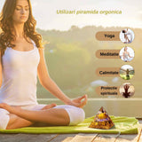 Piramida Orgonica 8 cm cu Sfera si cristale Ochi de Tigru: Atrage Abundenta si Energie Pozitiva in Viata Ta