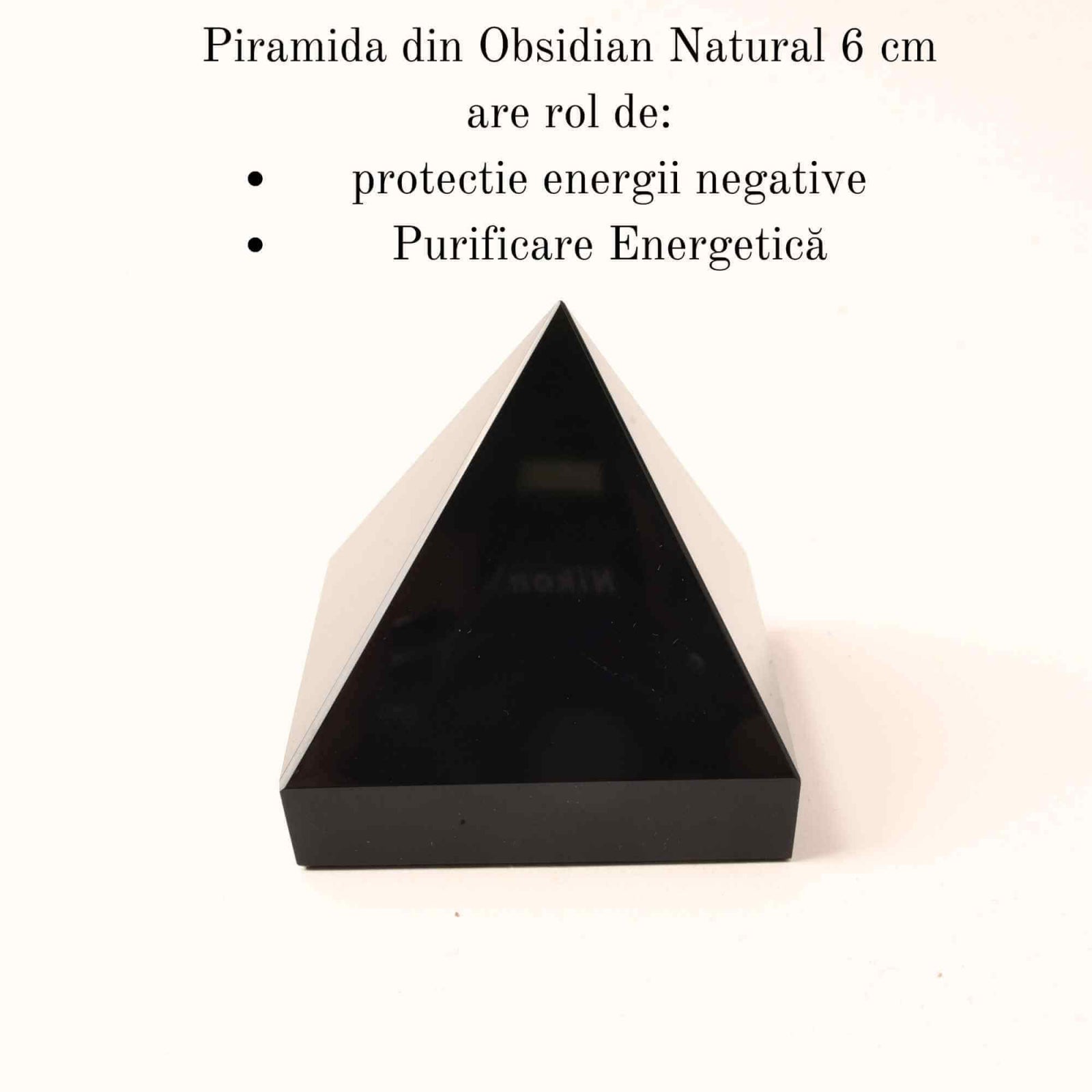 Piramida de Obsidian Natural, 60 mm