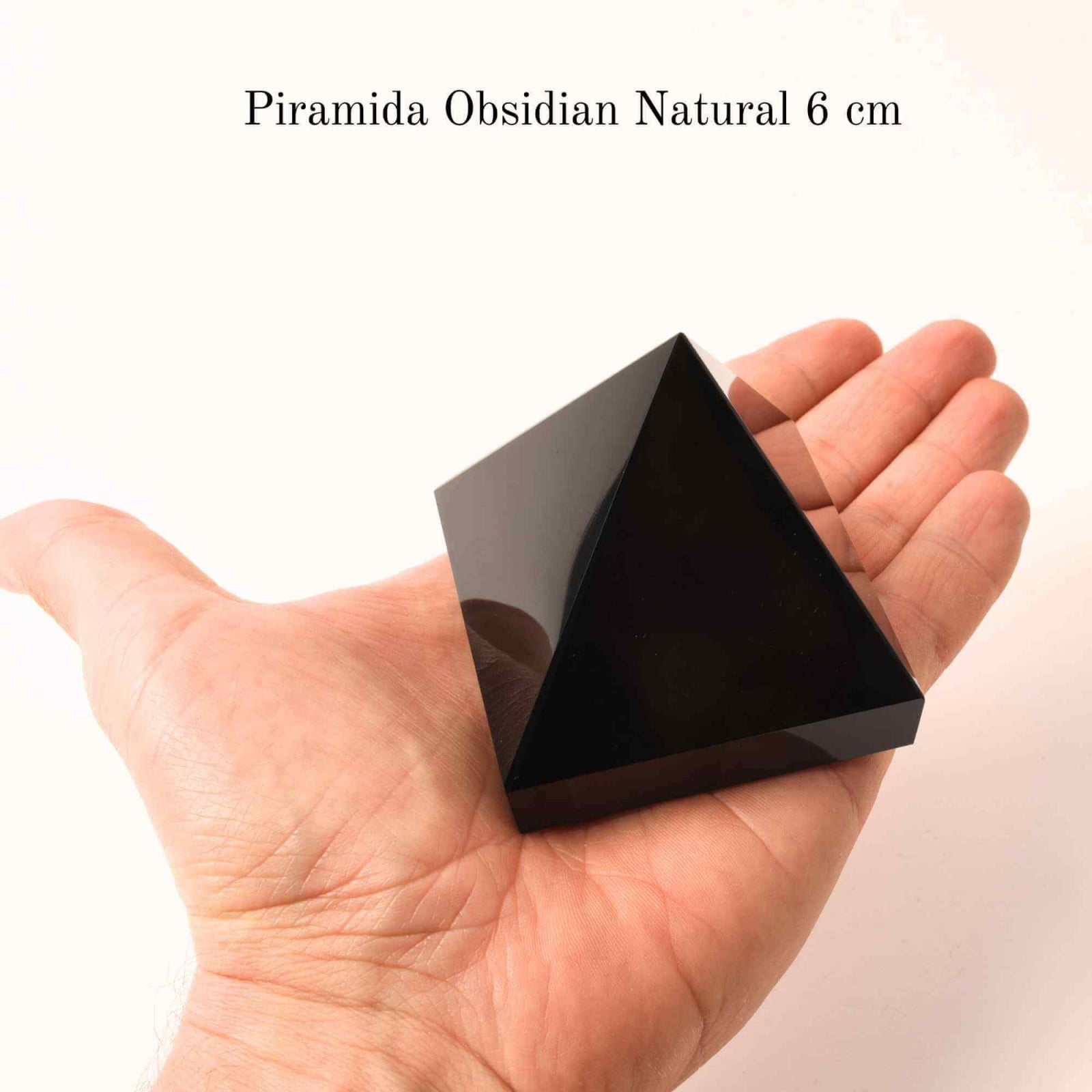 Piramida de Obsidian Natural, 60 mm