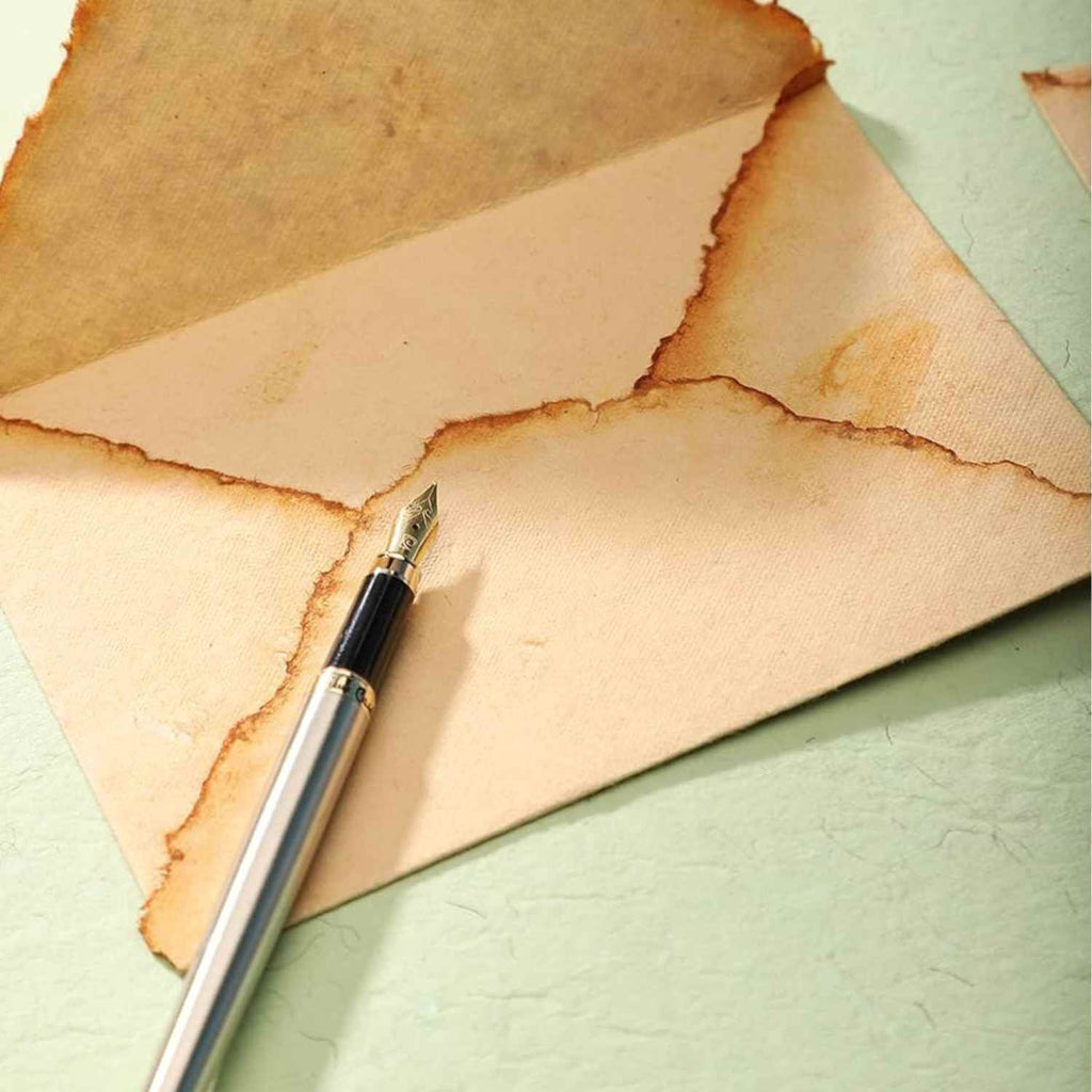 Plic din hartie vintage de bumbac 13x18 cm – Eleganta si rafinament