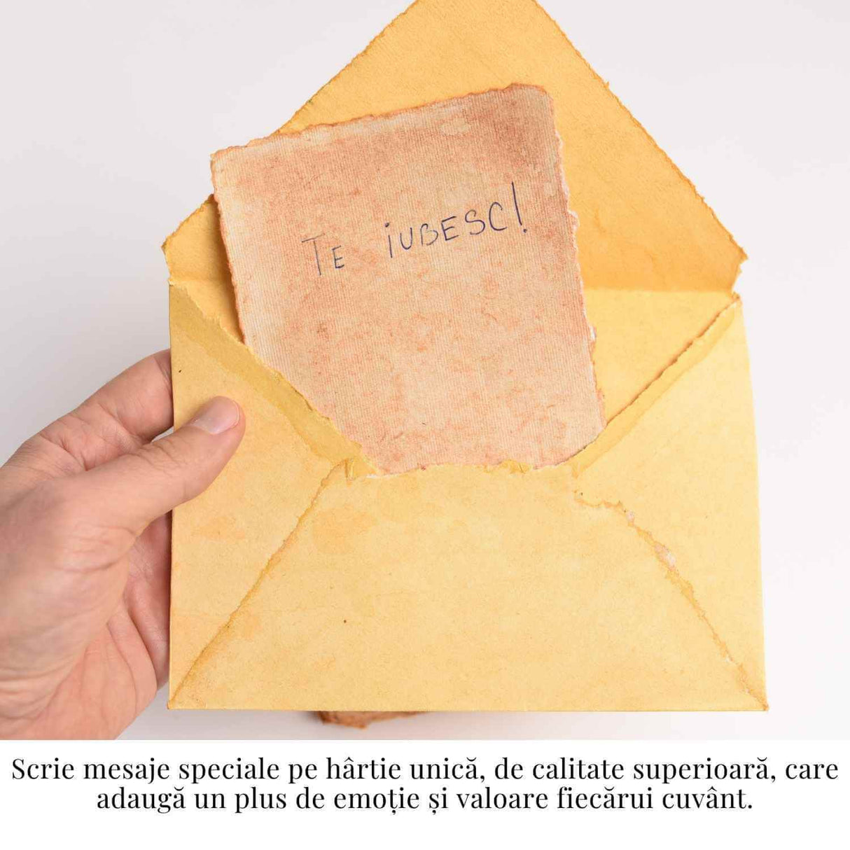 Plic din hartie vintage de bumbac 13x18 cm – Eleganta si rafinament