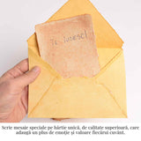 Plic din hartie vintage de bumbac 13x18 cm – Eleganta si rafinament