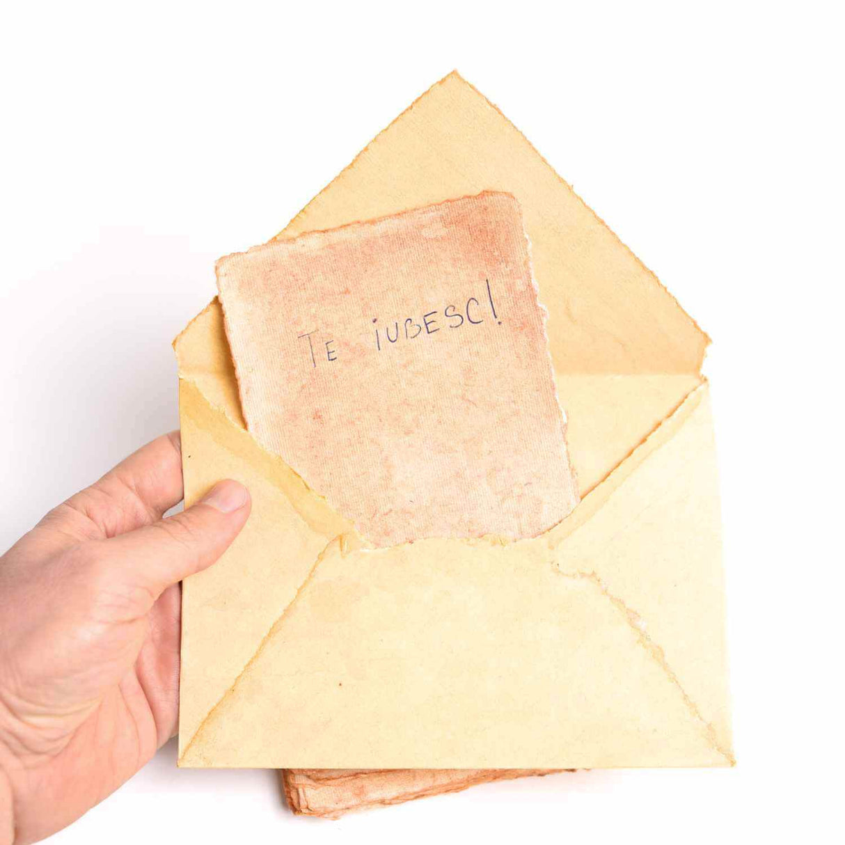 Plic din hartie vintage de bumbac 13x18 cm – Eleganta si rafinament