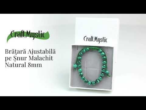 Bratara Reglabila cu Malachit Natural de 8mm