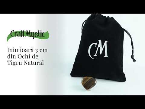 Inima Sculptata Manual de 30mm din Ochi de Tigru