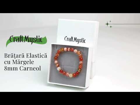 Bratara Elastica cu Margele de Carneol 8mm