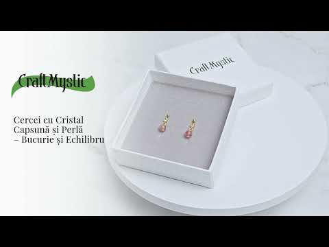 Vibratie de Iubire si Gratie – Cercei cu Cristal Capsuna