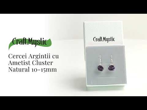 Cercei Argintii cu Ametist druzy