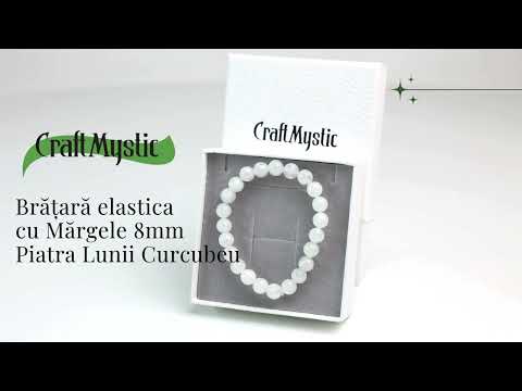 Bratara Elastica cu Margele 8mm din Piatra Lunii Curcubeu