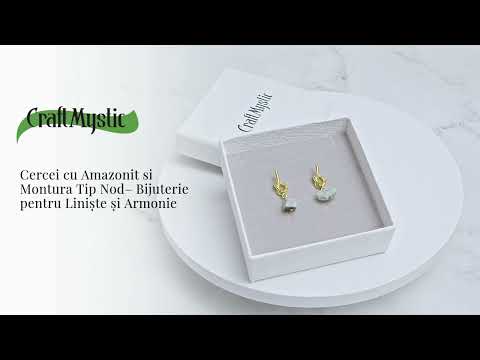Bijuterie a Linistii – Cercei cu Amazonit si Montura Tip Nod