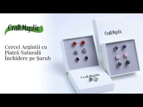 Cercei Eleganti cu Cuart roz Natural, inchidere pe surub, pentru iubire si armonie