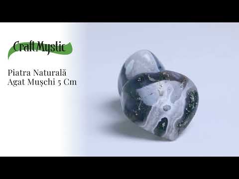 Inimioara din Agat Muschi 50-55mm - Armonie si Vindecare