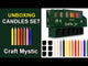 Set 12 lumanari colorate fara miros, lungime de 100 mm, pentru ritualuri, aniversari. torturi