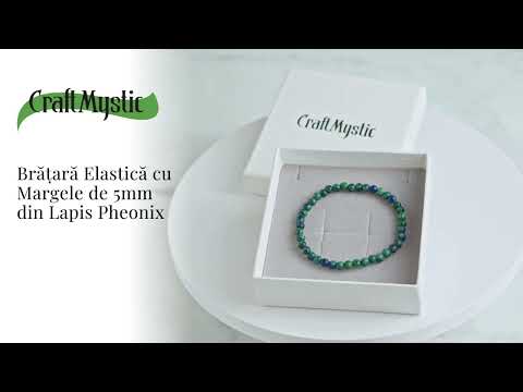 Bratara Elastica cu Margele 5 mm de Lapis Phoenix pentru Claritate si Creativitate