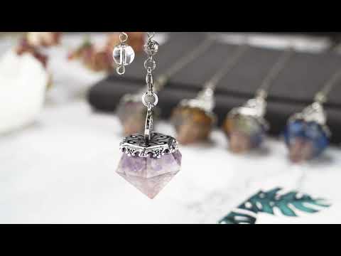 Pendul orgonic cu cristale vindecatoare 7 chakra pentru meditatie si energie pozitiva