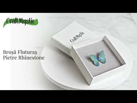 Brosa Fluturas cu Pietre Rhinestone