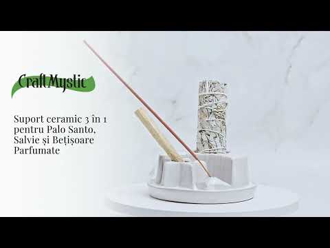Suport ceramic 3 in 1 Semiluna Stea – Palo Santo, Salvie si Betisoare