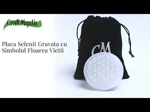 Placa din Selenit Natural pentru Curatare si Incarcare Cristale