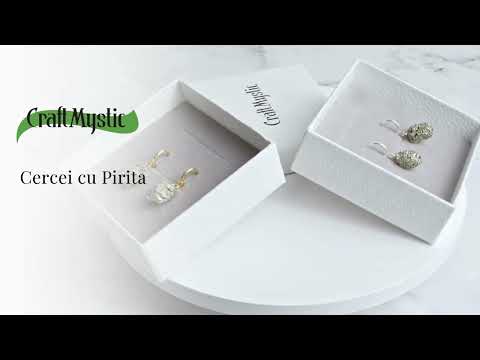 Putere in forma pura – Cercei cu piatra Pirita si montura aurie