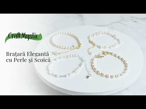 Bratara eleganta cu perle si scoica – Inspirata din adancurile oceanului