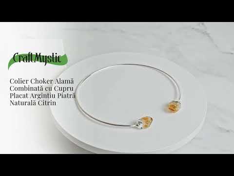 Colier Choker Cu Citrin Natural - Protectie, Prosperitate si Energie Pozitiva