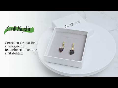 Pasiune si Stabilitate – Cercei cu Granat Brut si Energie de Radacinare