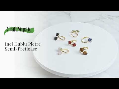 Inelul iubirii – Dublu Cuart roz natural pentru armonie si echilibru emotional