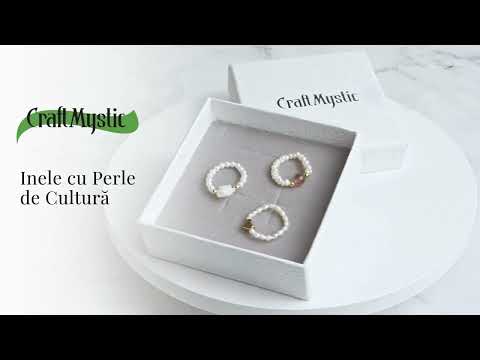 Inel cu sens – Cristal capsuna si perle pentru armonie emotionala
