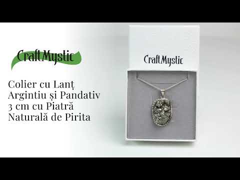 Colier Rafinat cu Piatra Naturala de Pirita 3-4 cm