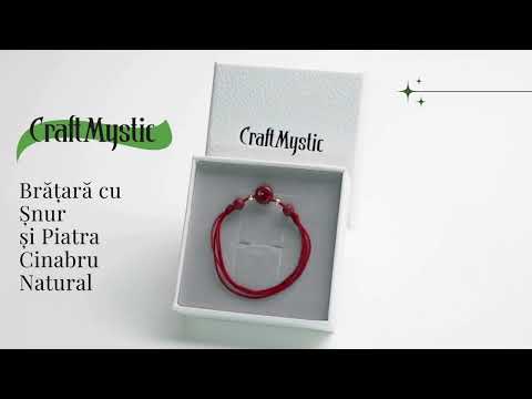 Bratara pe Snur cu Piatra de Cinabru Natural
